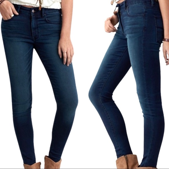 Ae Hirise X Sateen Deep Indigo Stretch 